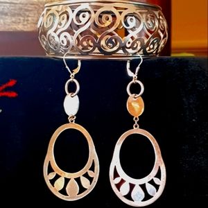Charles Albert Sterling Drop Earrings with Free Bracelet!